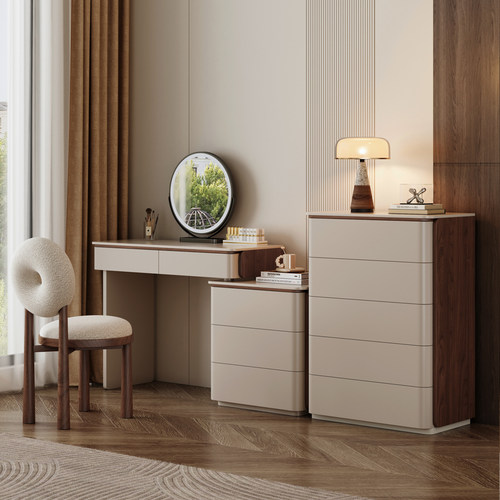 实木斗柜意式极简现代客厅靠墙置物柜卧室床尾收纳抽屉五斗六斗柜 - 图2