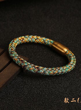 五行龙鳞手工编织手绳金木水火土男女手环福运安康调和