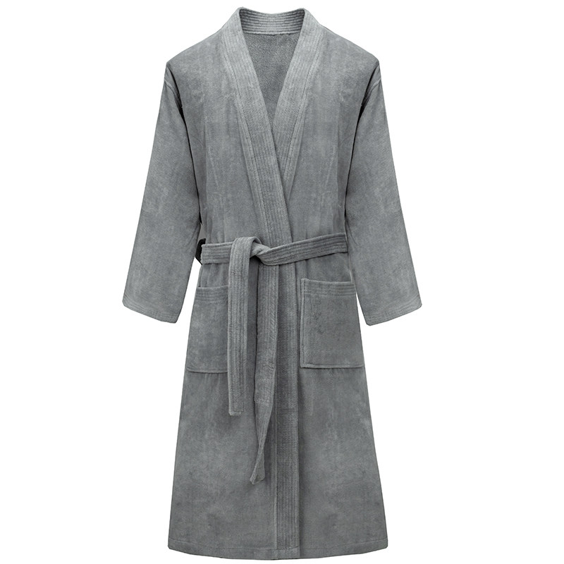 春季可外穿男士全棉长款睡袍 优美纺睡袍/浴袍