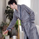 Pajamas men's bathrobe autumn and winter flannel thick beautiful spun