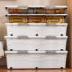 Under bed storage box with wheels, flat and transparent