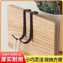 Stainless steel kitchen square pipe hook anti-theft window rear s type hook door rear s type hook bracket black hook flat steel hook