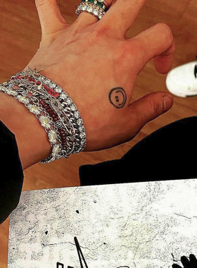 GD权志龙同款雏菊pmo字母反战手链PEACEMINUSONE百搭个性情侣手环