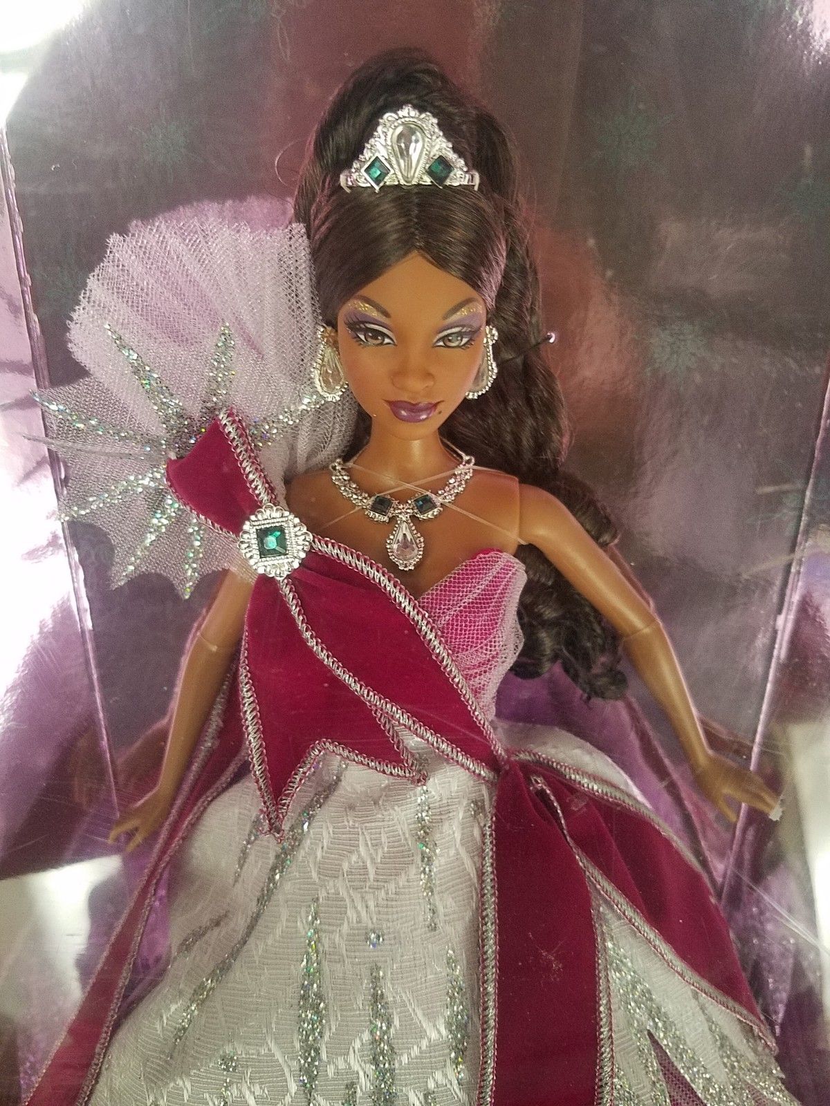 Barbie Holiday Bob Mackie 2005假日礼服黑人珍藏版芭比娃娃-图0