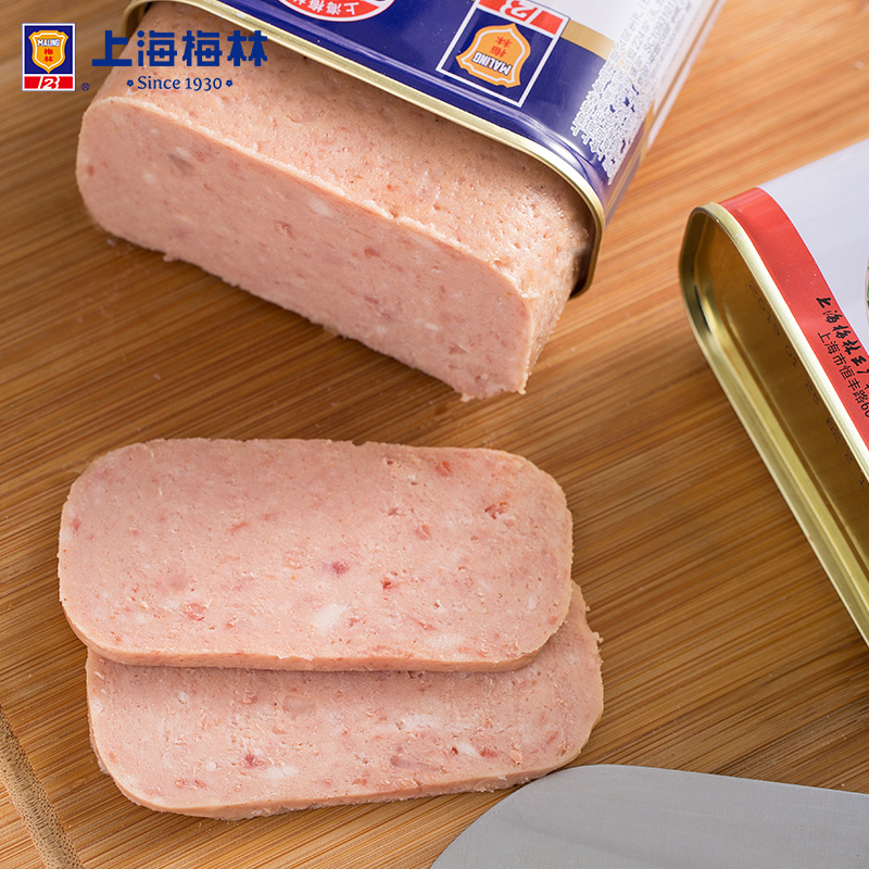 上海梅林经典午餐肉系列罐头组合速食方便面火锅