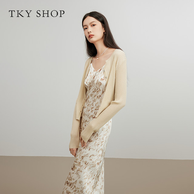 TKYSHOP Fashion Printed Sling Dress