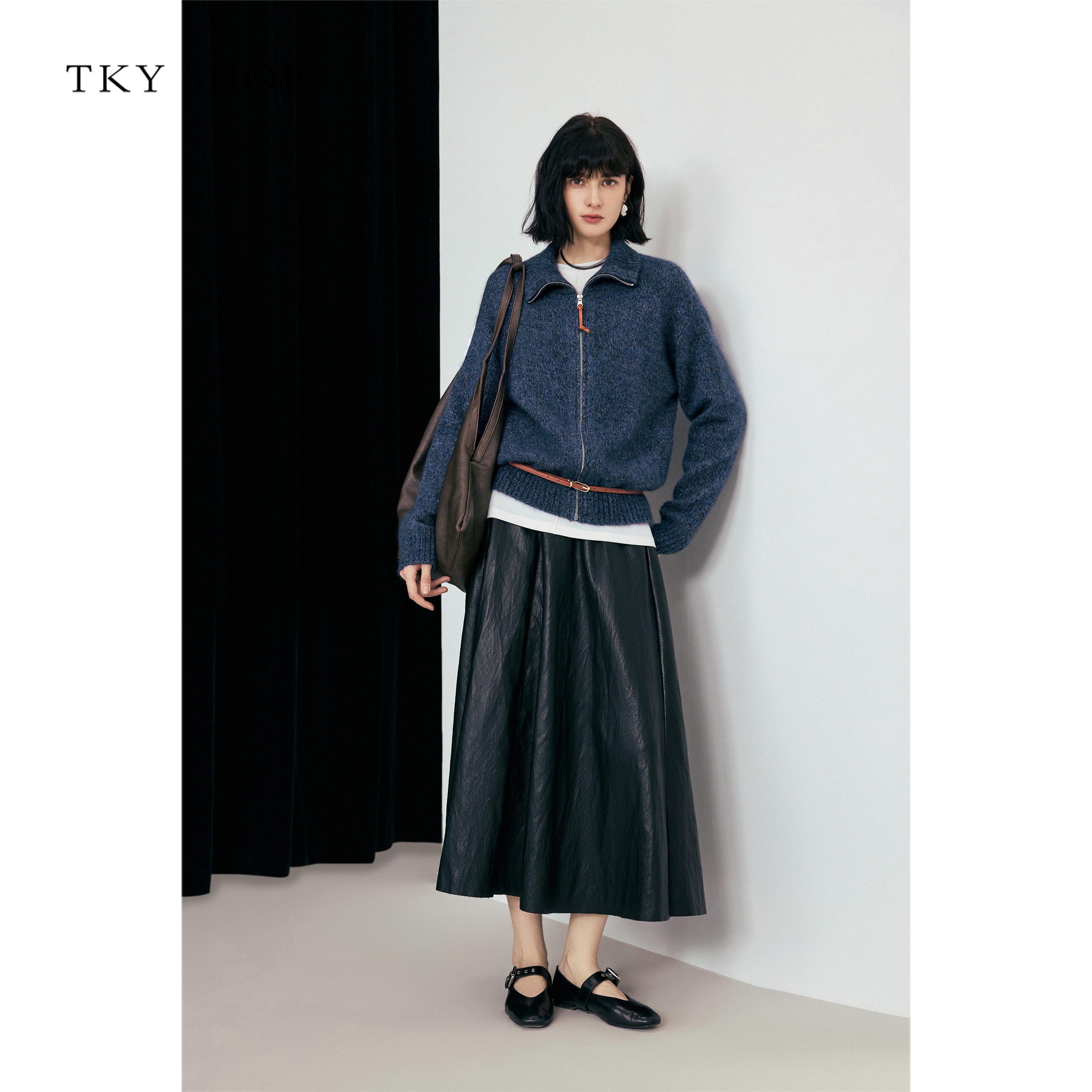 [商场同款]TKY SHOP老钱风羊绒开衫女2025冬针织外套10I1MA05S106,淘宝优惠券,粉丝福利购,淘宝优惠卷