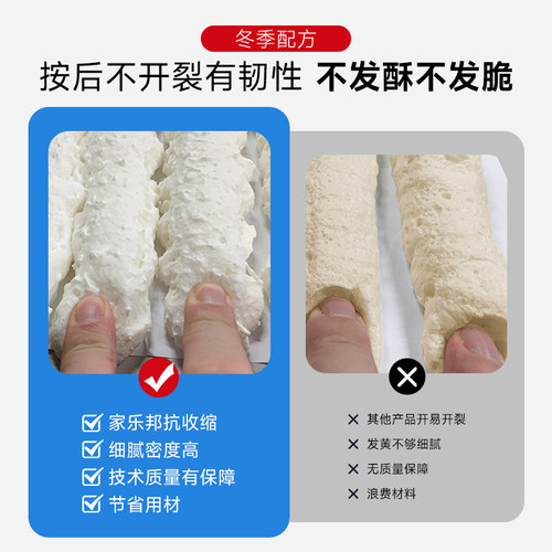 家乐邦发泡剂泡沫胶门窗阻燃聚氨酯膨胀堵洞密封防水发泡胶填缝剂 - 图1