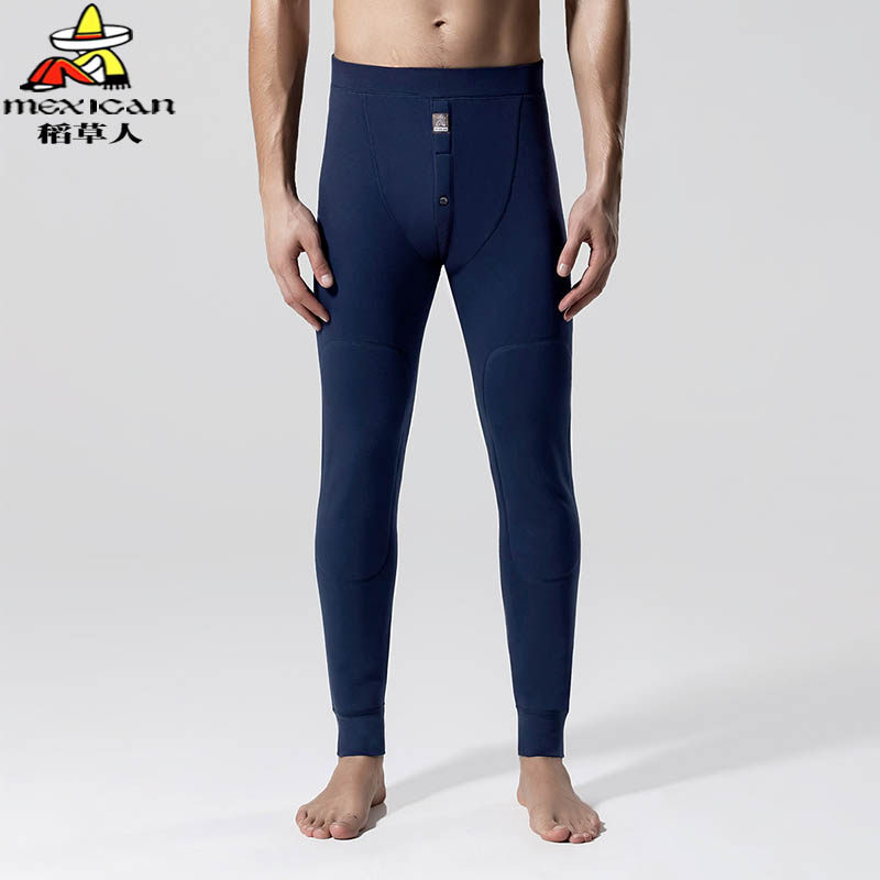 稻草人加绒加厚保暖裤男士护膝羊毛混纺打底秋裤宽松棉毛裤152618,淘宝优惠券,粉丝福利购,淘宝优惠卷