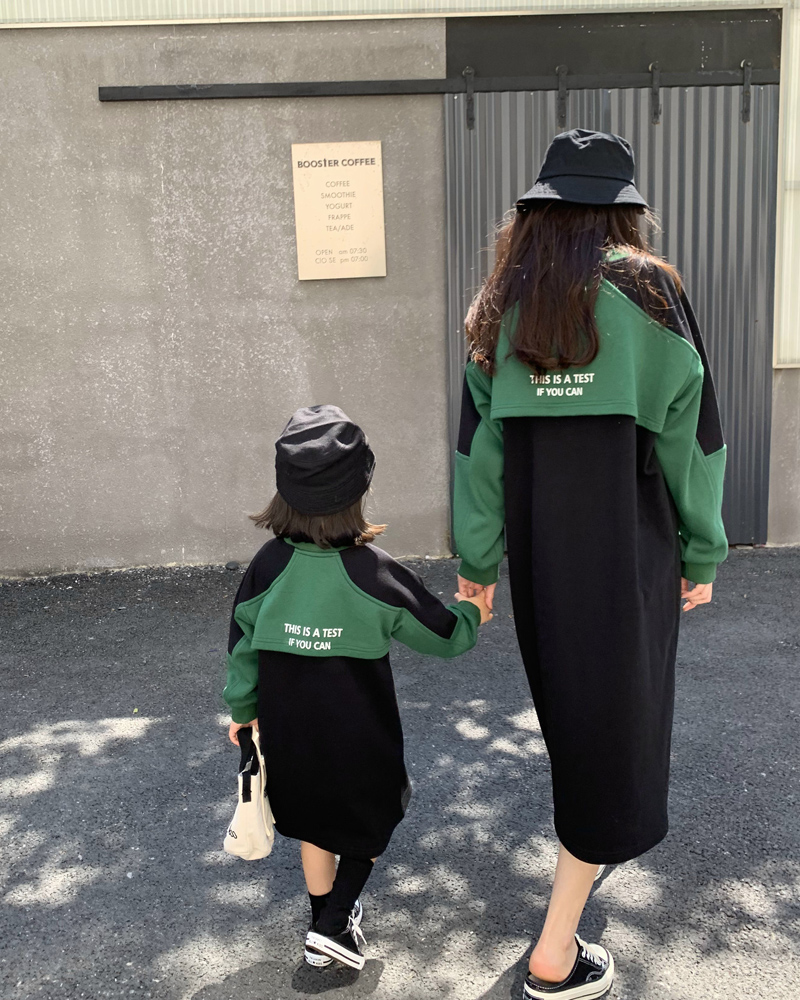 熙熙妈亲子装秋装新款韩版洋气中长款卫衣母女装印花女童长袖上衣 熙熙妈亲子装秋装新款韩版洋气中长款卫衣母女装印花女童长袖上衣