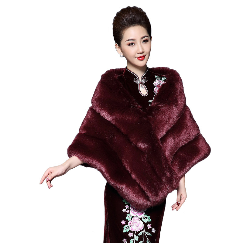 高档婚宴皮草大披肩抖篷 女士冬季保暖狐狸毛旗袍披肩围巾围脖,淘宝优惠券,粉丝福利购,淘宝优惠卷