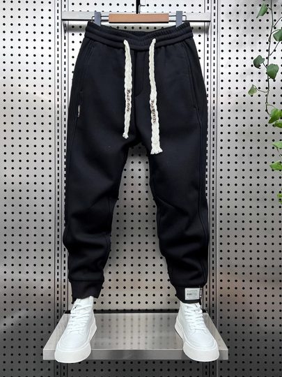 网红同款纯色束脚哈伦裤潮男百搭情侣运动休闲裤青年宽松韩版卫裤