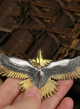 牛钝通用925纯银手工鹰