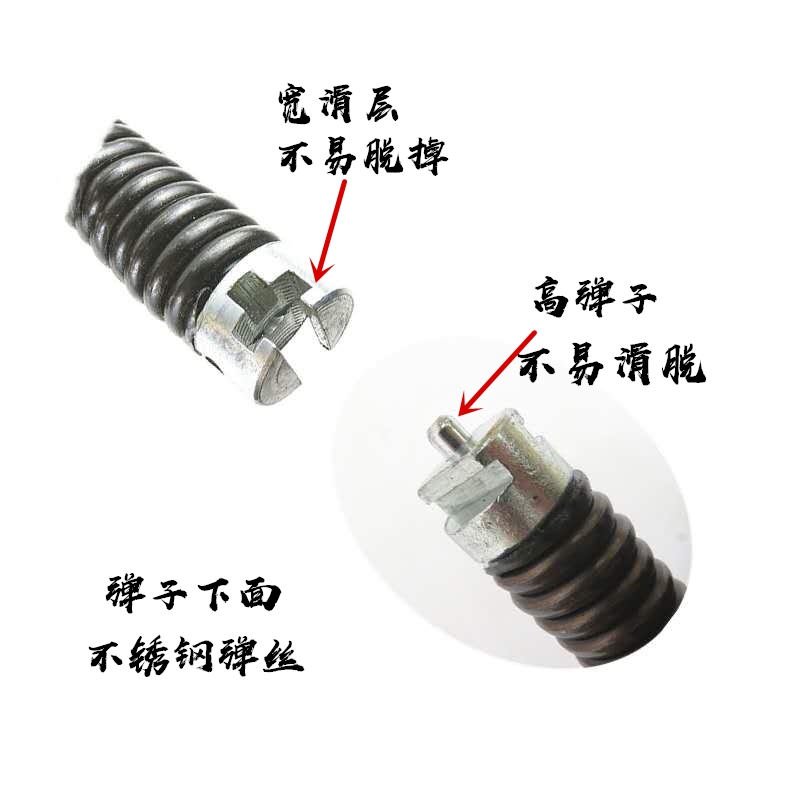 疏通机弹簧16毫米加粗加密加硬通下水道钢丝管道疏通器配件20米-图2