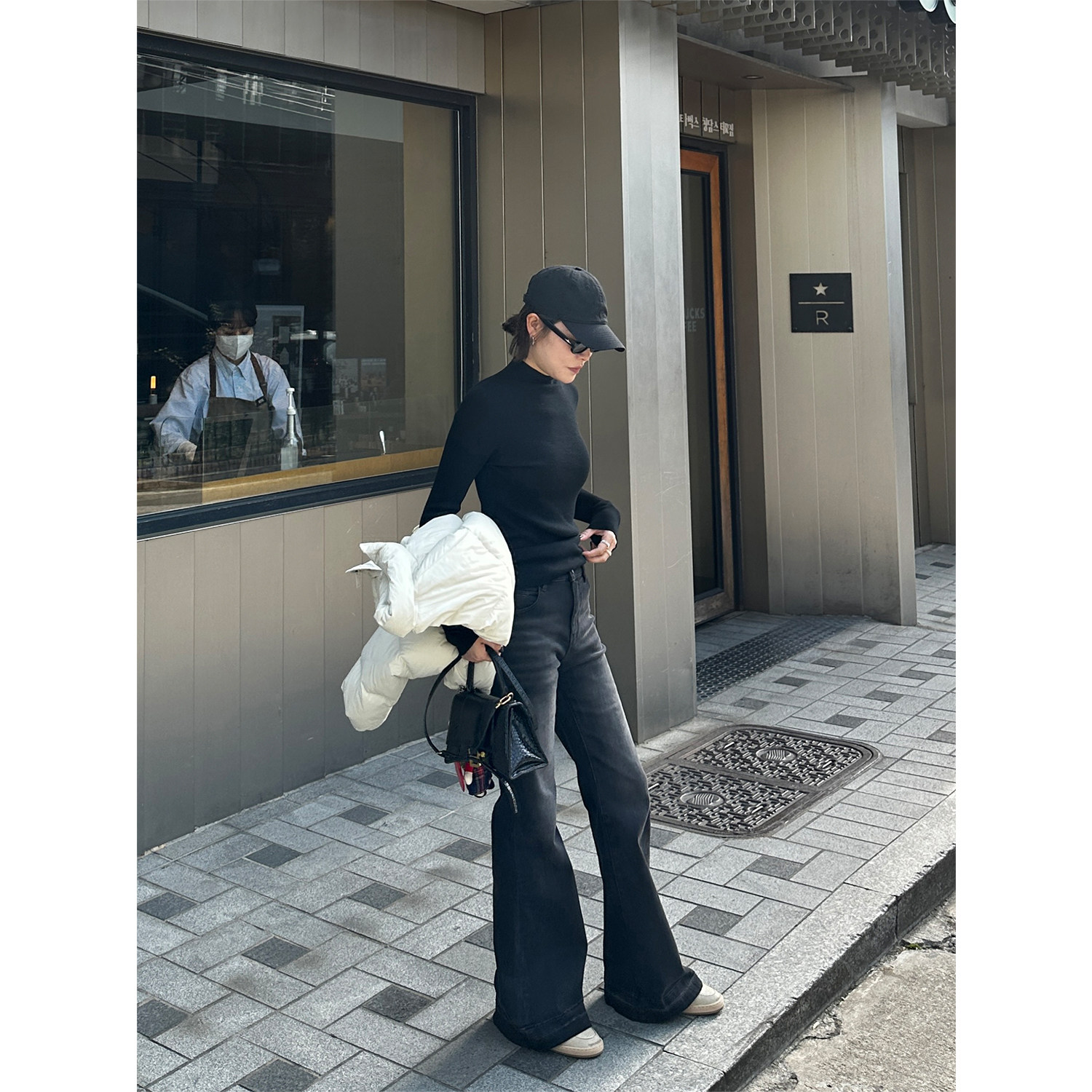 YANGLE_微喇牛仔裤女丹宁宽松高腰显瘦2025年春季新款拖地阔腿裤,淘宝优惠券,粉丝福利购,淘宝优惠卷