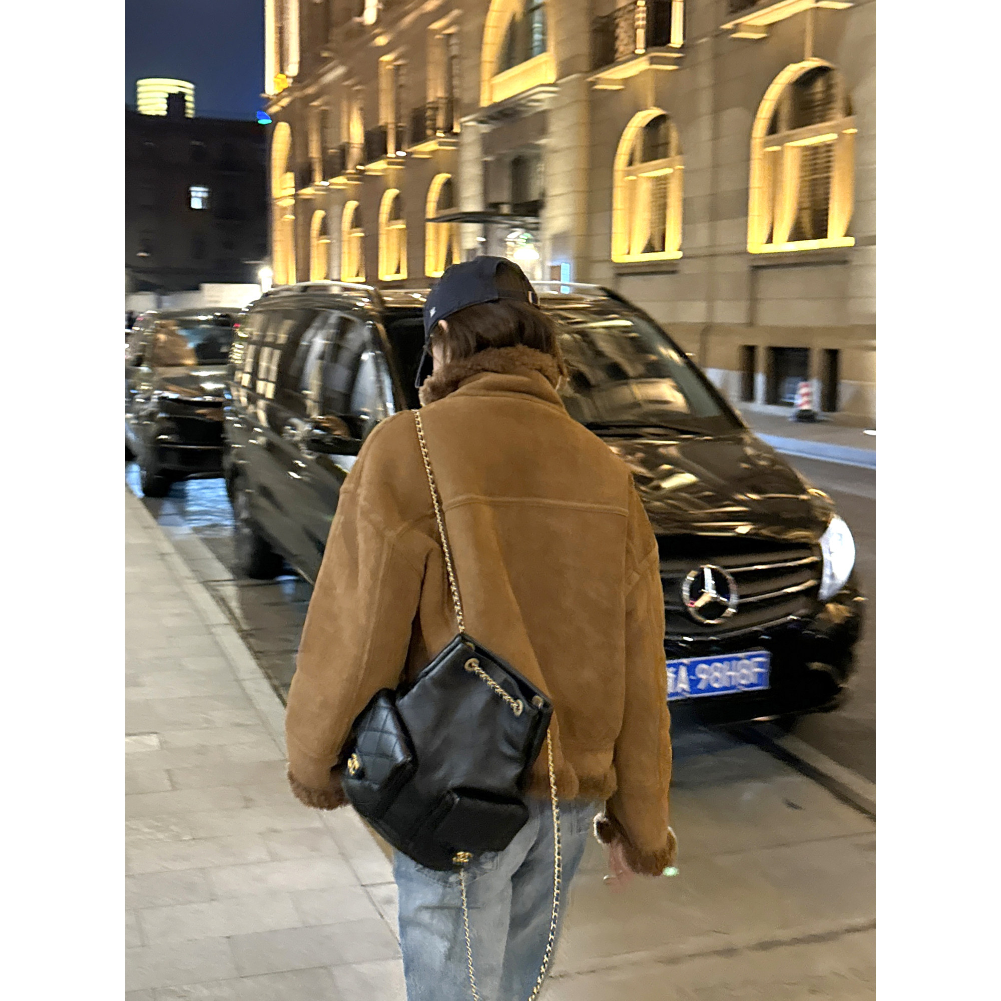 YANGLE_麂皮外套女2025冬季新款韩系100羊毛宽松休闲短款立领夹克,淘宝优惠券,粉丝福利购,淘宝优惠卷