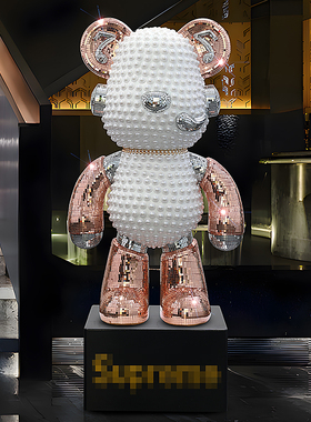 网红暴力熊客厅电视柜大型落地摆件高档轻奢装饰品家居大号存钱罐