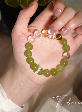 nicedream原创玉石水晶青提手串