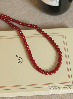nicedream高品相思红珠豆豆项链