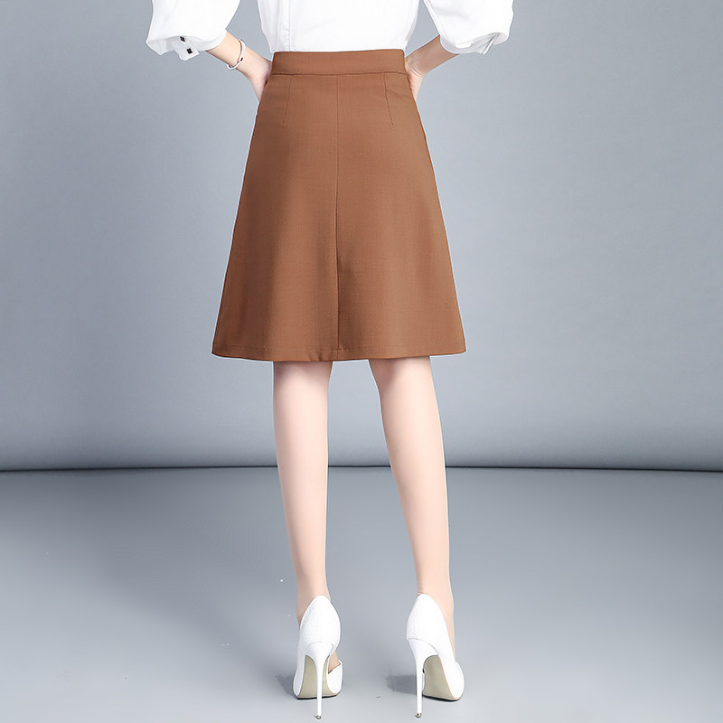 夏季新款中长款ol职业高腰薄半身裙 倩芭兰半身裙