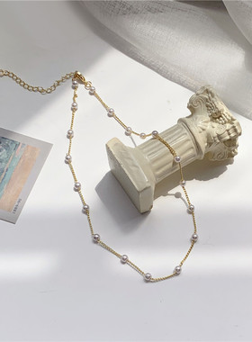 满天星森系超仙风锁骨链f406珍珠