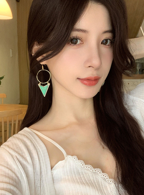 棉条虫古风合金女与凤行耳环