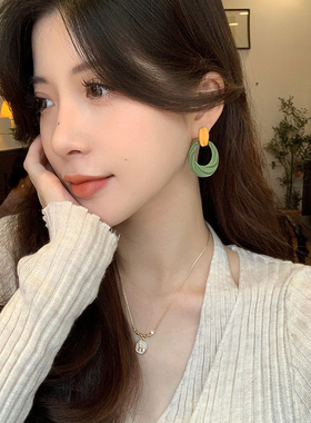 棉条虫港风合金女复古耳环