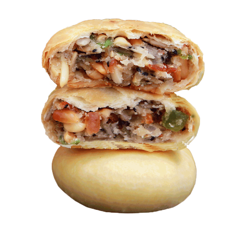 5斤酥皮月饼苏式五仁月饼老式手工中秋豆沙大月饼多口味礼盒装 - 图3