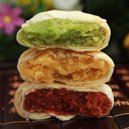 5斤酥皮月饼苏式五仁月饼老式手工中秋豆沙大月饼多口味礼盒装 - 图2