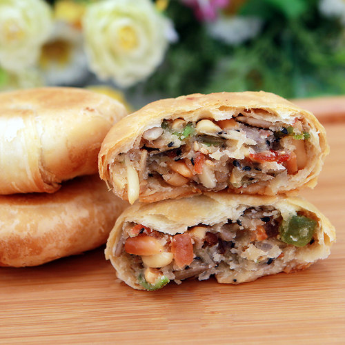 5斤酥皮月饼苏式五仁月饼老式手工中秋豆沙大月饼多口味礼盒装 - 图0