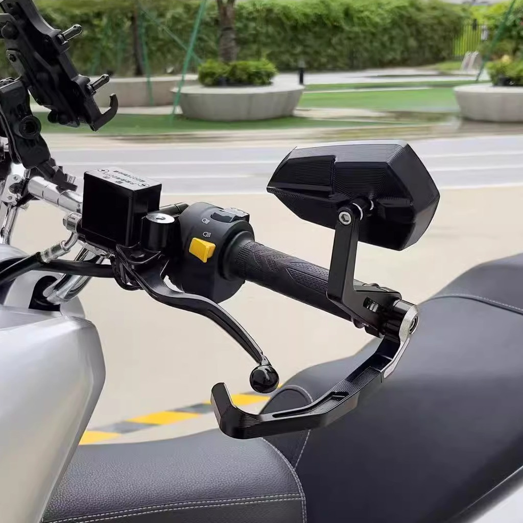 适用极核电动车AE4i AE5i AE6 AE8S+改装牛角防摔护手铝合金护弓 - 图0