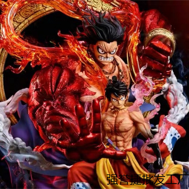One Piece Fudo Ming Wang Wano Country Ghost God Sakura Luffy Figure Statue Model Toy Desktop Case