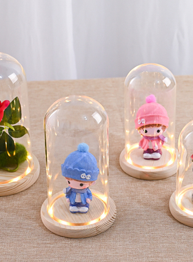 纯手工圆形欧式风永生花桌面装饰