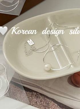 S925银极简风百搭天然珍珠项链