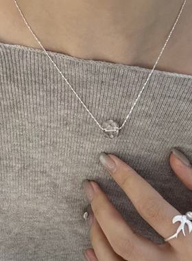 S925银共生红绿幽灵天然水晶项链