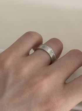 S925银高级感韩版轻奢锆石戒指