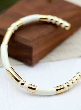 精致开口夏季珐琅手镯时尚