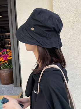 夏季薄款女休闲百搭遮阳帽渔夫帽