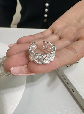 s925纯银冻干柠檬戒指女韩国小众设计感复古ins风小红书指环