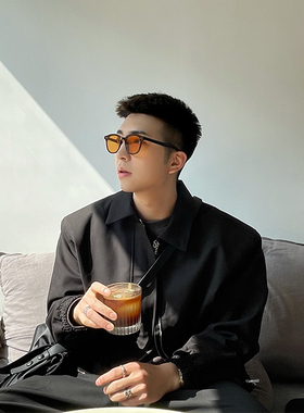 时尚黑框橘片太阳眼镜