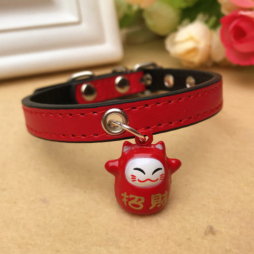 包邮pu猫叔同款铃铛项圈 猫咪狗狗卡通铃铛项圈泰迪比熊博美脖圈 - 图0