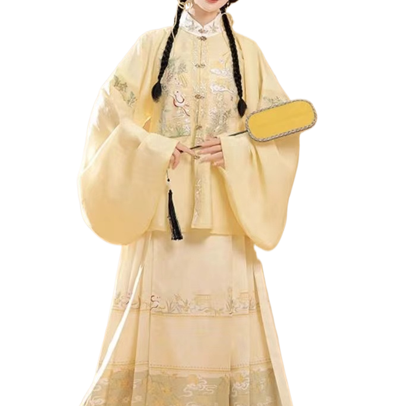 大码汉服女胖mm200斤桂花兔明制立领刺绣补服琵琶袖马面裙春秋款,淘宝优惠券,粉丝福利购,淘宝优惠卷