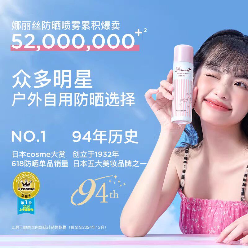 【烈儿宝贝直播间】娜丽丝防晒喷雾女全身通用身体面部防紫外线