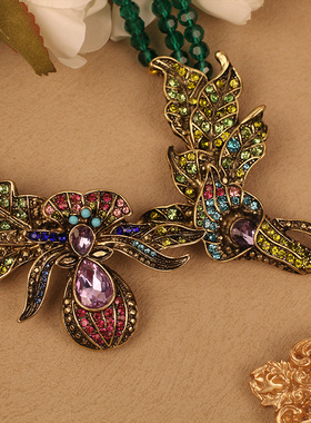 打标合金精美花苞多层链子项链