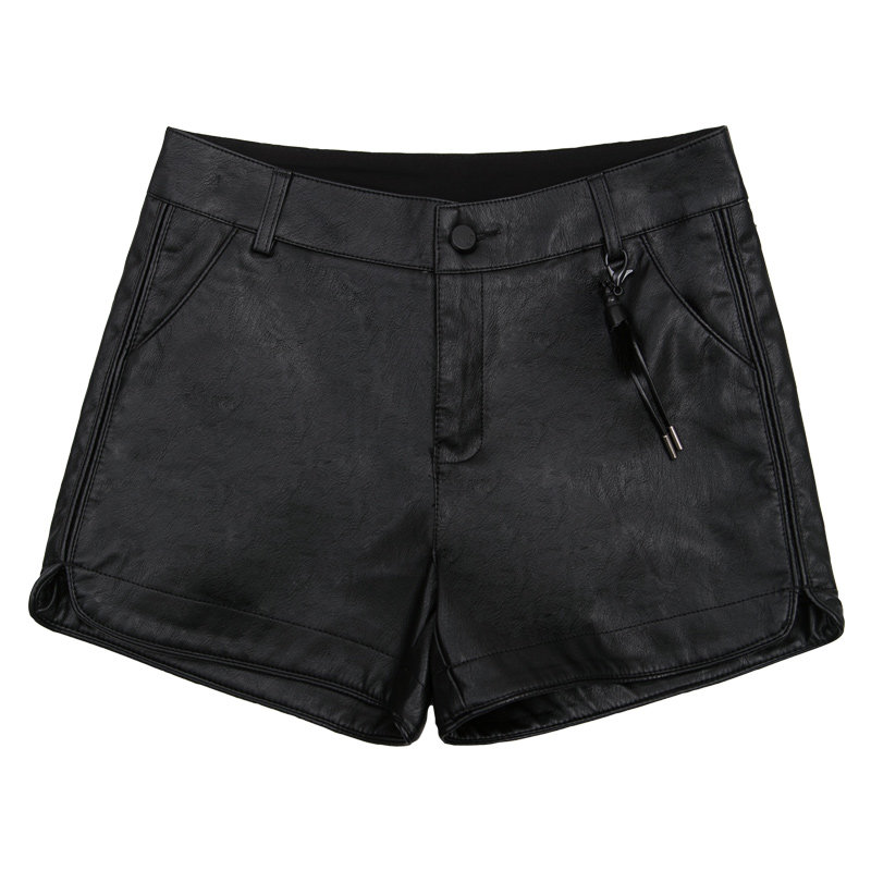 pu皮短裤女士2020新款高腰短裙裤子 杭妮休闲裤