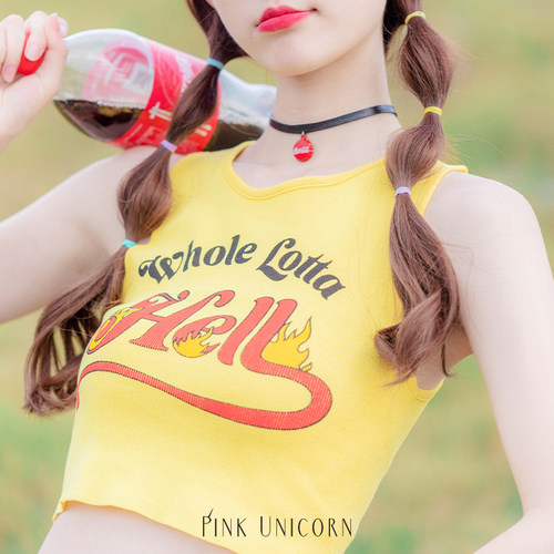 可乐肥宅水吊坠项圈女锁骨链ins酷简约黑色chocker网红脖子饰品 - 图1