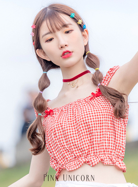 pinkunicorn原创丝绒短款项圈