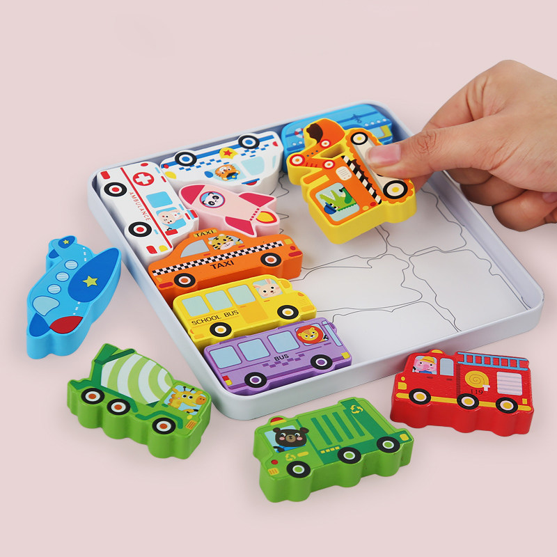 铁盒收纳动物数字积木3d立体拼图婴儿童益智早教2-3-4岁宝宝玩具,淘宝优惠券,粉丝福利购,淘宝优惠卷
