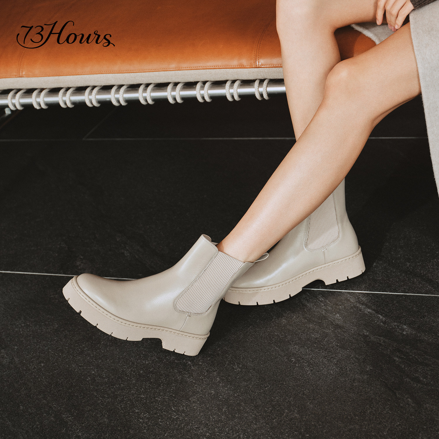 【下拉领券】73hours女鞋飞行日记25冬新款英伦风切尔西靴弹力靴,淘宝优惠券,粉丝福利购,淘宝优惠卷