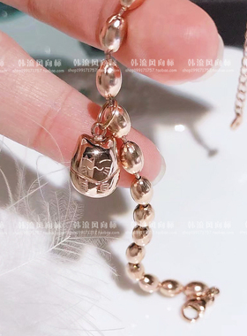 原创设计超萌招财手链钛钢女